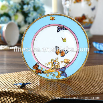 7.5 Inches Luxury Fine Bone China Vintage Bulk China Plates of Song of Joy